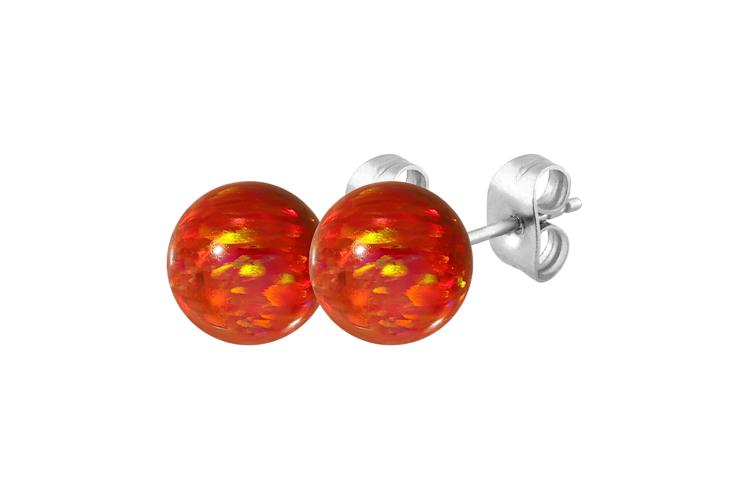 Chirurgenstahl Ohrstecker SYNTHETISCHER OPAL ++SALE++ von Piercingline